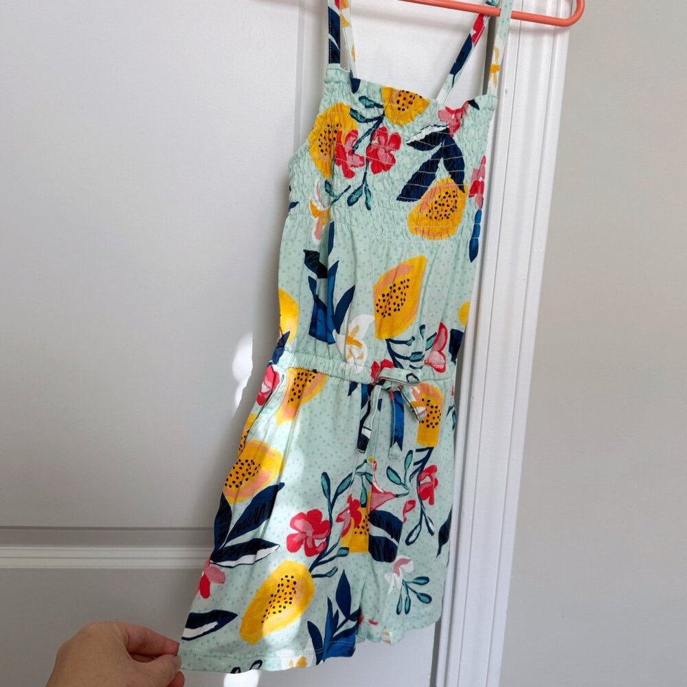 Tea Collection Girl Jamaican Papaya Smocked Romper 7 years